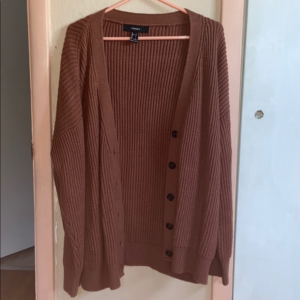 Brown maroon cardigan